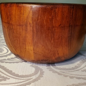 Nissen Denmark Staved Teak Salad Bowl with Serving Spoons image 9