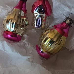 Vintage Christmas Ornaments | Set of 3 | Eastern European Glass Ornaments