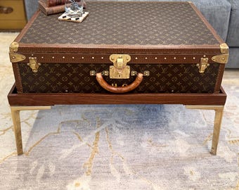LOUIS VUITTON Antique Monogram Steam Trunk With Wood Slat - Etsy