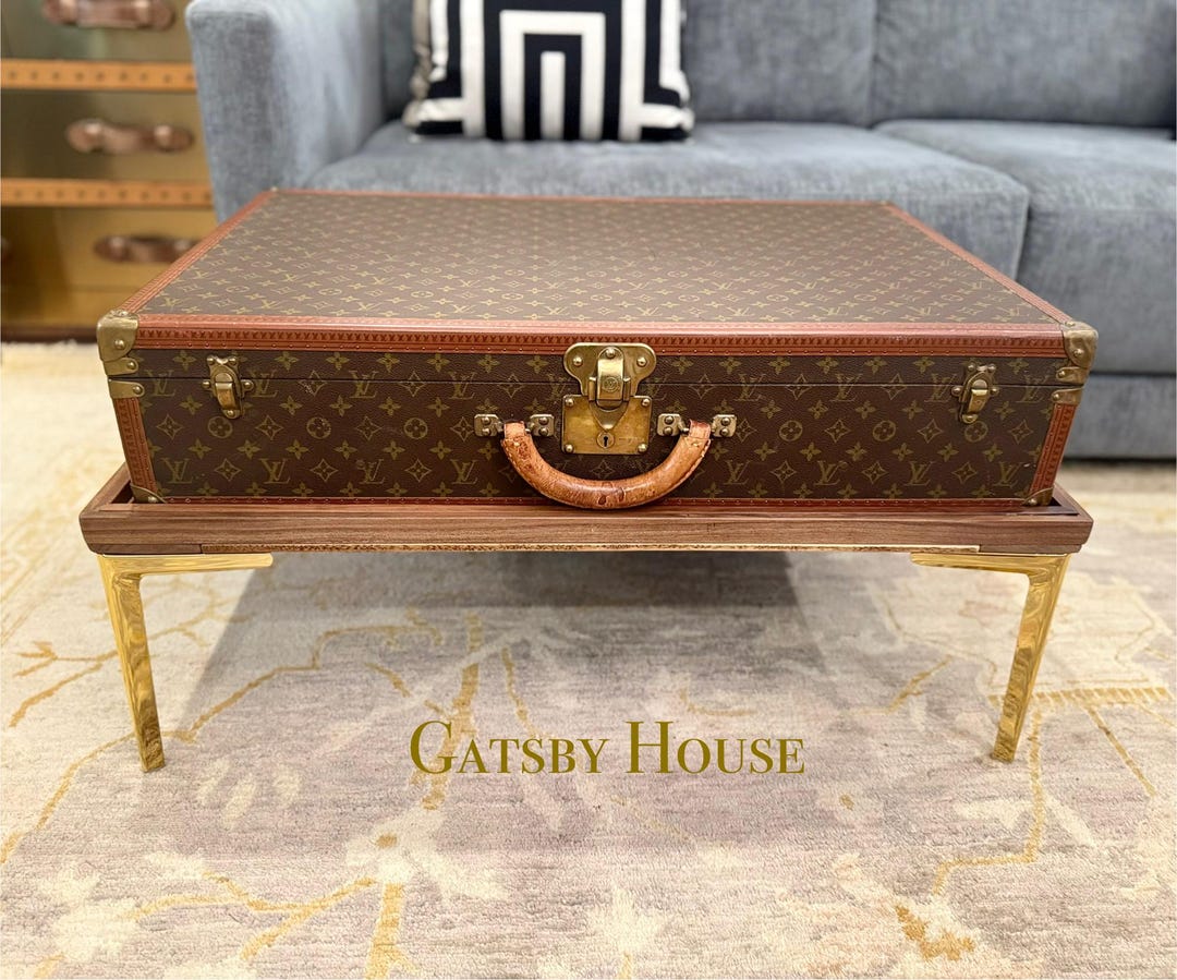 Authentic LOUIS VUITTON Trunk Coffee Table or Side Table in LV Monogram ...