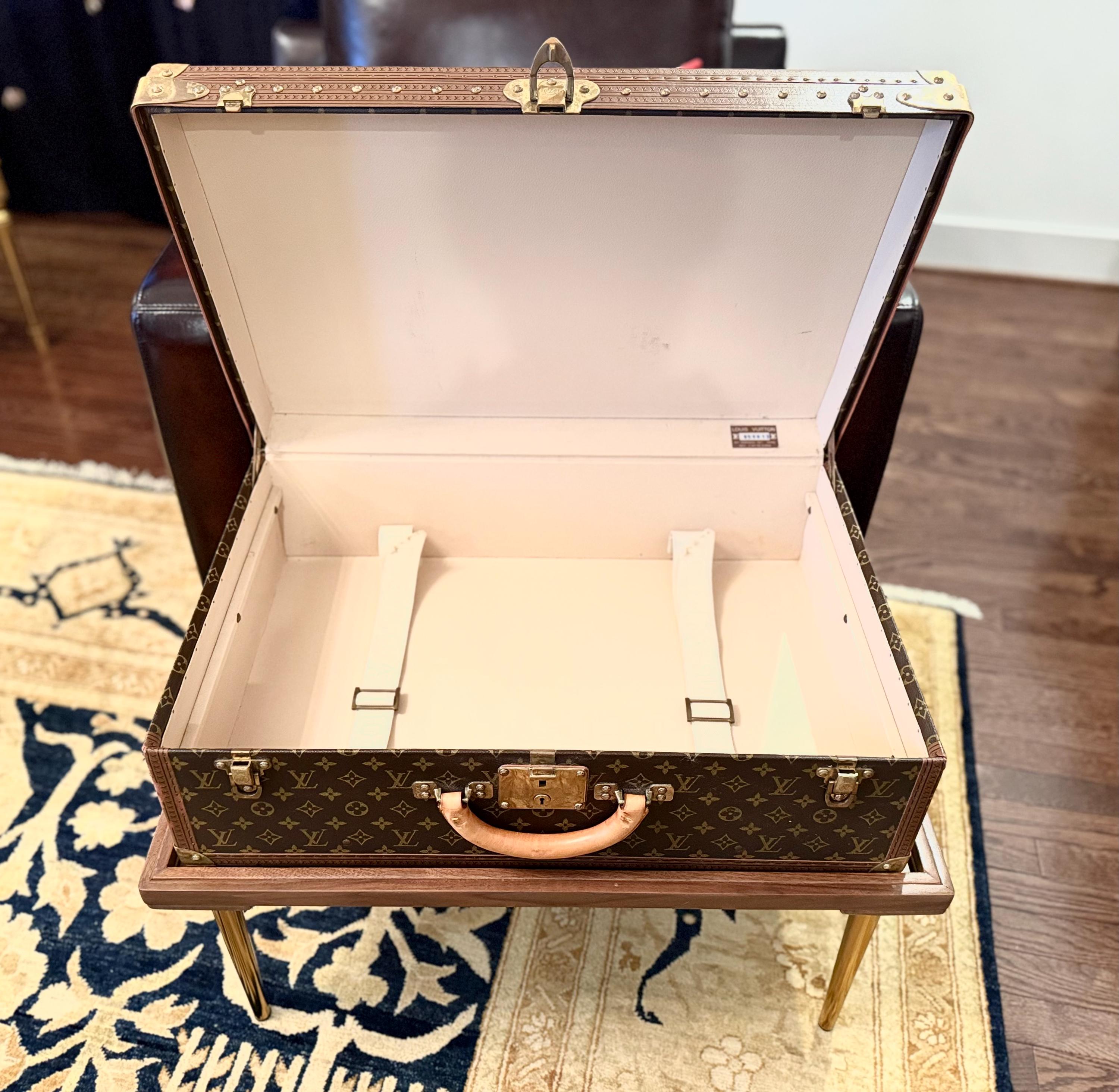 SOLD! Vintage LOUIS VUITTON Monogram Trunk Coffee Table, Brass