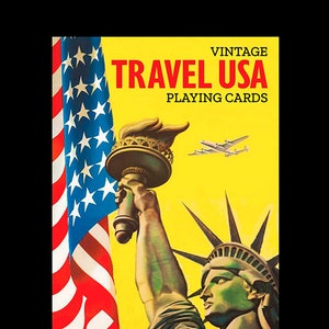 Vintage Travel USA naipes