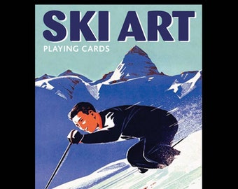 Ski Art playing cards