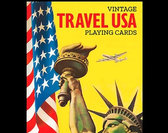 Vintage Travel USA playing cards