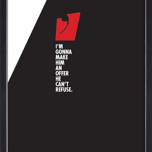 The Godfather film quote poster