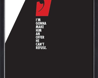 The Godfather film quote poster