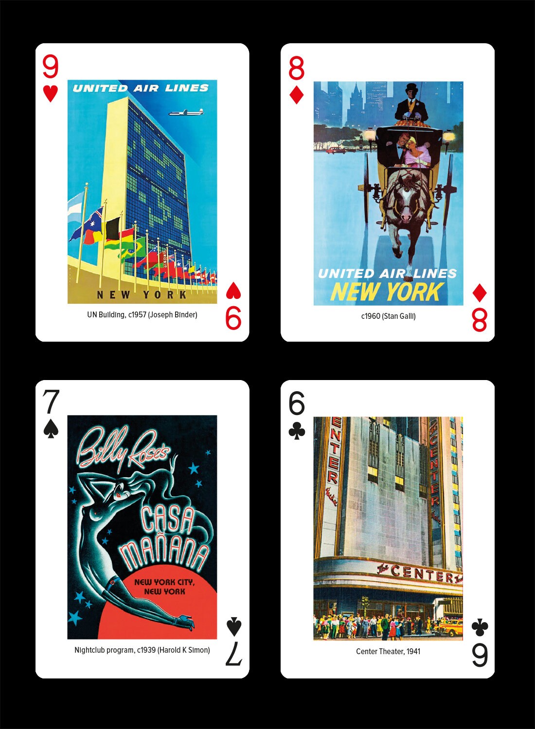 New York playing cards Etsy