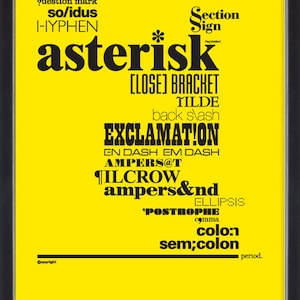 Typesetiquette poster (typographic symbols)