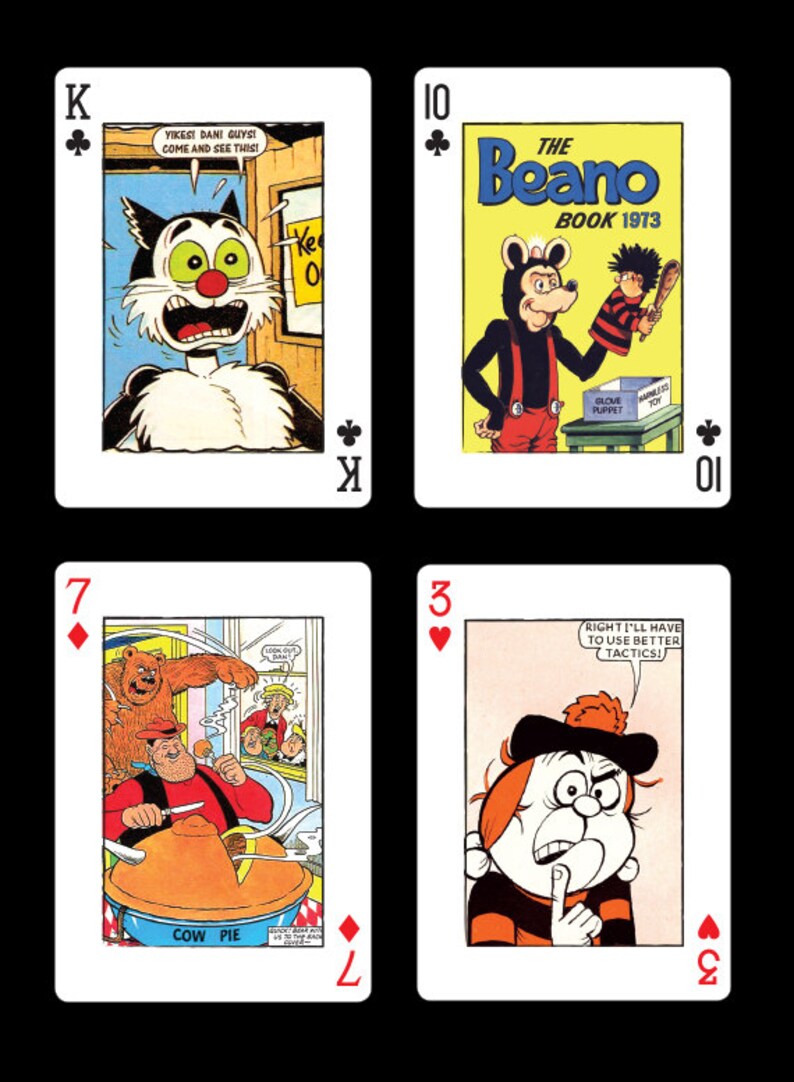 Crikey Classic British Comics collectable playing cards Etsy