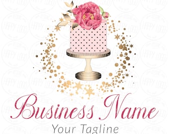 Cake logo, baking logo, custom logo design, bakery logo, branding package personalized logo, graphic design, cakery logo, vector logo