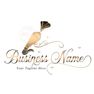 Custom logo design, piping bag logo, bakery logo elegant, cakery logo, bakery piping bag design, cake logo, cupcake logo, birthday cake