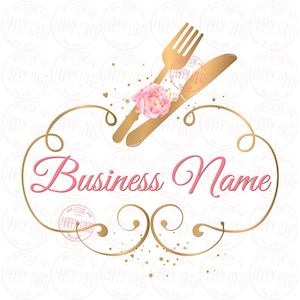 Restaurant logo, cooking logo, catering logo, kitchen logo, chef logo design, food business logo, catering flowers logo, gastronomy logo