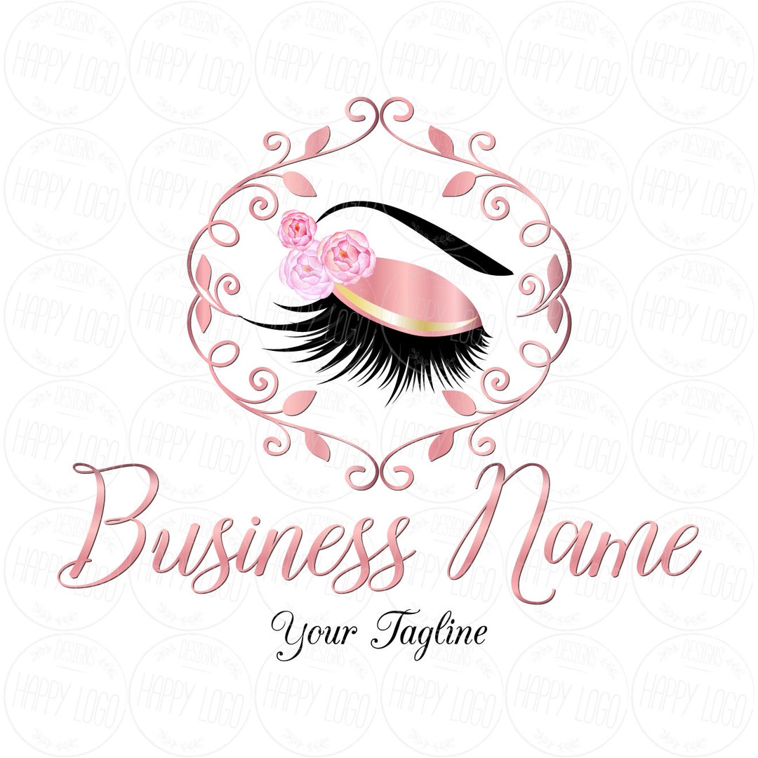 DIGITAL Custom Logo Design Flowers Lashes Logo Eye Lashes - Etsy