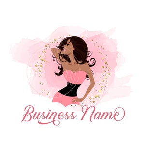 Logotipo de moda, logotipo de boutique, logotipo de fitness, logotipo de mujer de belleza, logotipo de lencería, diseño de entrenador de cintura, logotipo de Glam Silhouette, identidad de marca