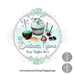 Bakery logo design, Custom logo design, cupcake bakery logo, oreos apple candy logo, sweets logo, branding package, muffin cupcake vector