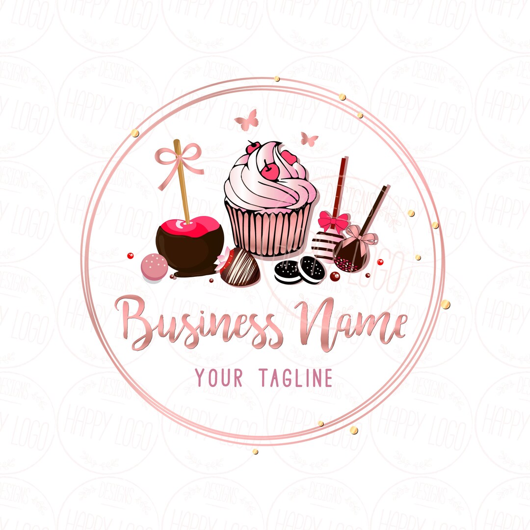 Custom Logo Design, Bakery Logo, Sweets Logo, Hand Drawn Logo