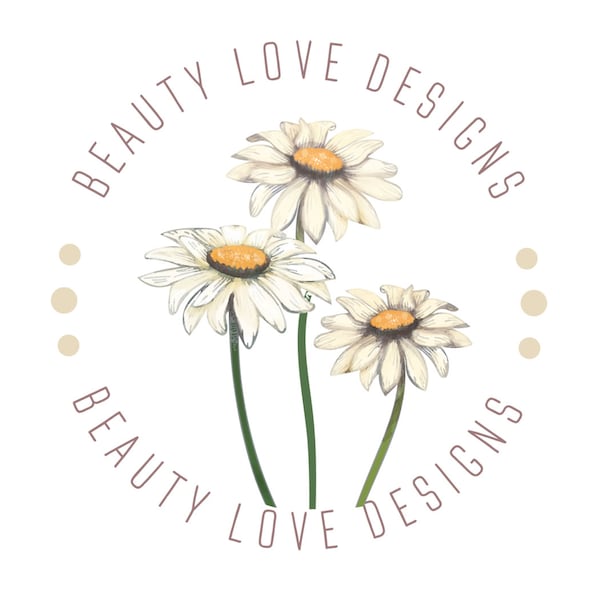 Flower logo, daisy logo, watercolor flower logo, beauty salon logo, cosmetics flower logo design, botanic decoration, vector nature botany