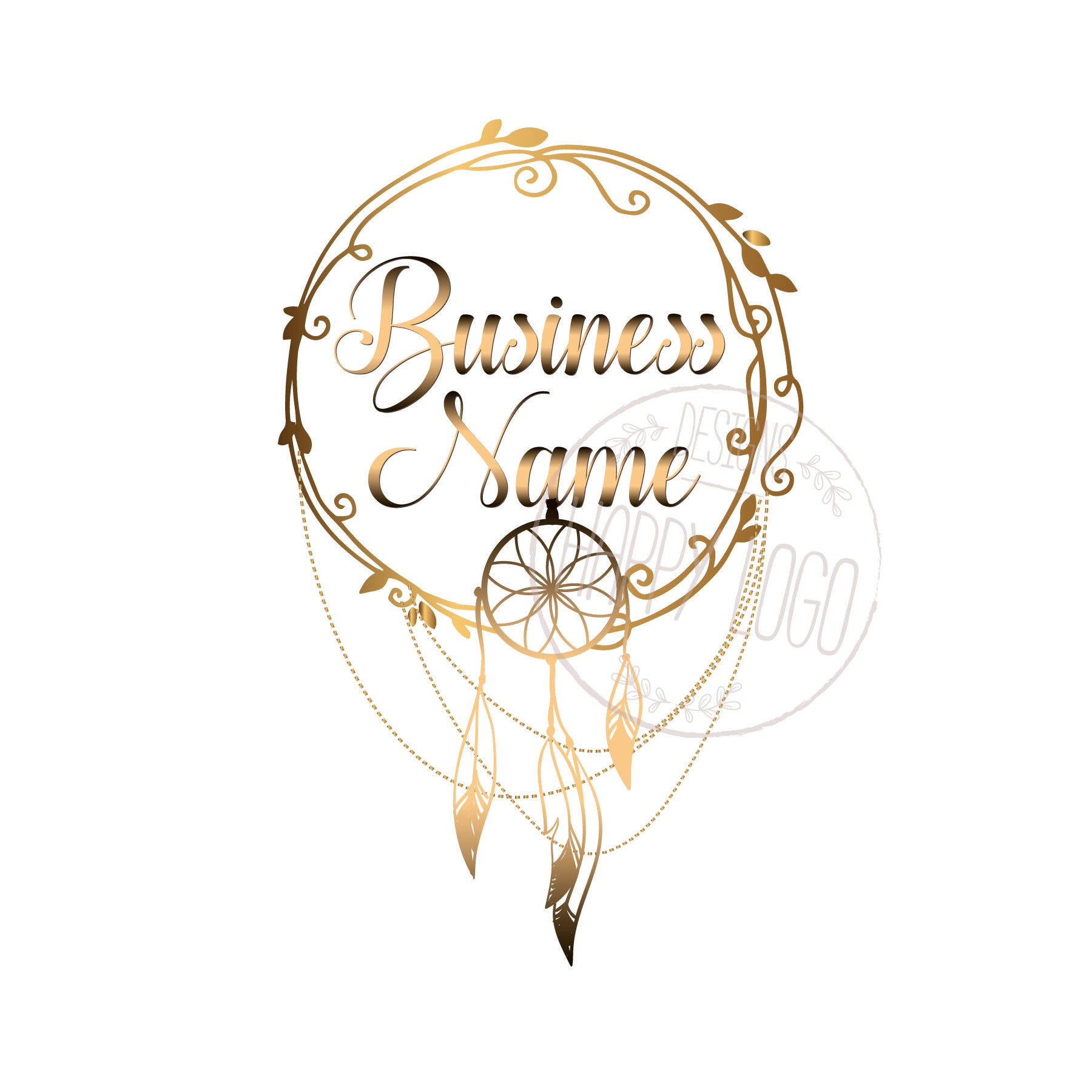 Dreamcatcher logo design Custom logo design gold dreamcatcher Etsy
