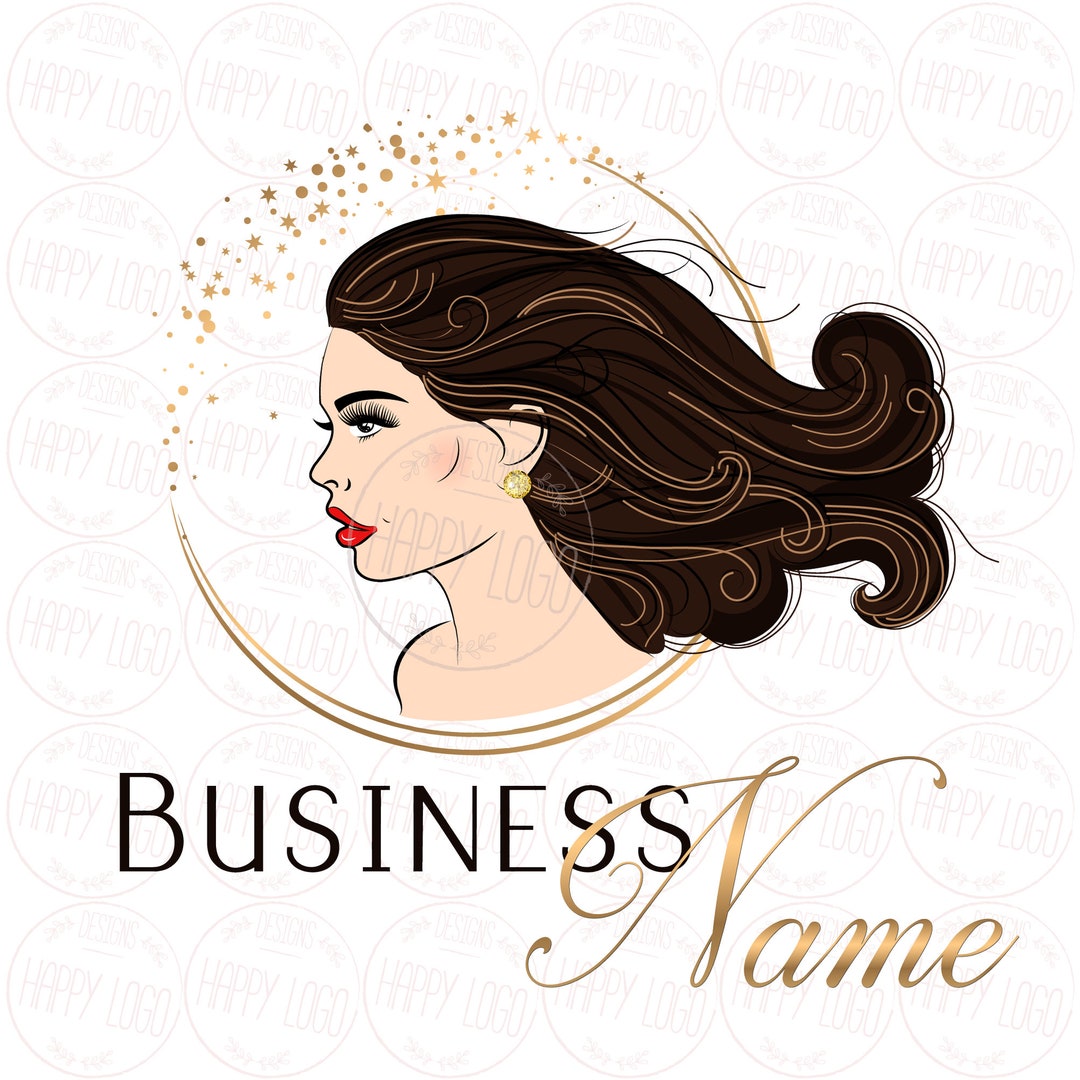 DIGITAL Custom Logo Design Beauty Woman Hair Lashes Logo - Etsy
