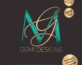 Monogram Initials Logo: Beauty Boutique Graphic Design (Digital Files)