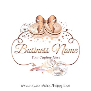 Logotipo de Macarons, diseño de logotipo personalizado, diseño de logotipo de panadería, logotipo de dulces, paquete de marca, logotipo de postre, diseño gráfico, logotipo de pastelería vectorial