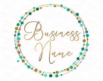 Gemstone Jewelry Logo Design, Circle Beads Logo (Digital Files)
