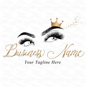 Lashes logo, custom logo design, crown lash beauty logo, makeup logo, microblading logo, crown lash logo, lash extension logo, vector logo