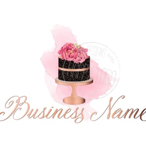 Cake logo, bakery logo, custom logo design, graphic design branding package , premade watercolor, baking logo, cakery logo, vector logo