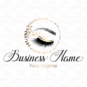 Lash Butterfly Logo Design: Premade Beauty Branding (Digital Files)