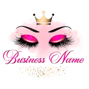 Crown Lash Logo Design: Beauty Branding Package (Digital Files)
