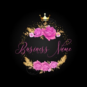 Création de logo de fleurs, logo de boutique de mode, logo de salon de beauté, logo de fleurs couronne aquarelle, logo couronne de fleurs, décoration botanique vectorielle