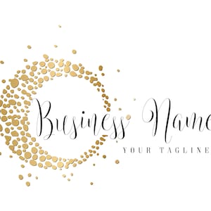 Moon logo, boutique logo, fashion logo, beauty logo, gold splash moon Logo, gold dots glitter moon Business Logo, vector graphic design