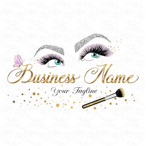 Premade Makeup Brush Logo Design: Cosmetic Branding Package