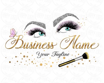 Custom logo design , makeup cosmetic brush logo, eyes lashes makeup beauty logo, makeup logo, branding package, graphic design, vector logo