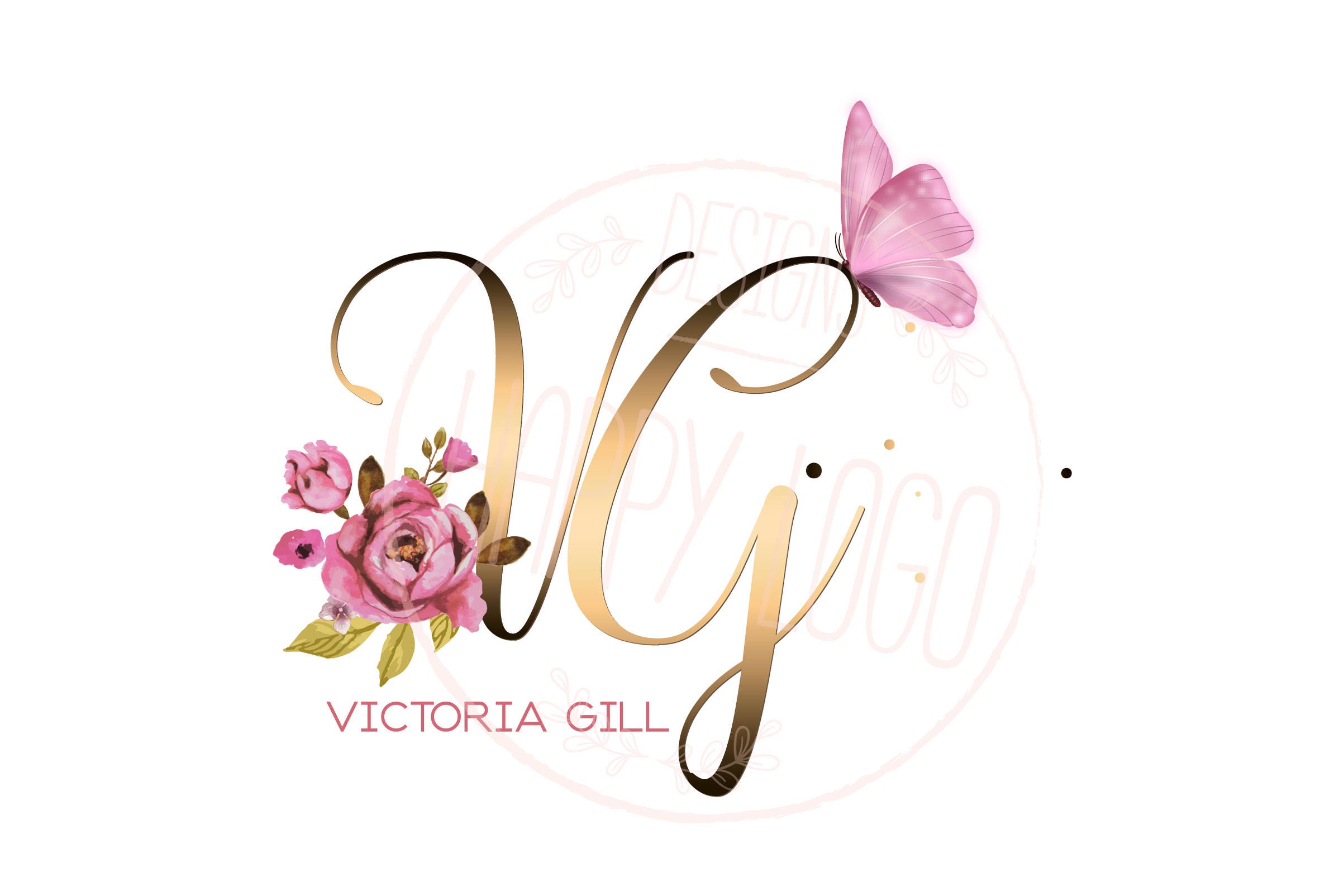Initial Flower Logo 