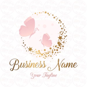Butterfly Moon Logo: Boutique Spa Yoga Branding Pack