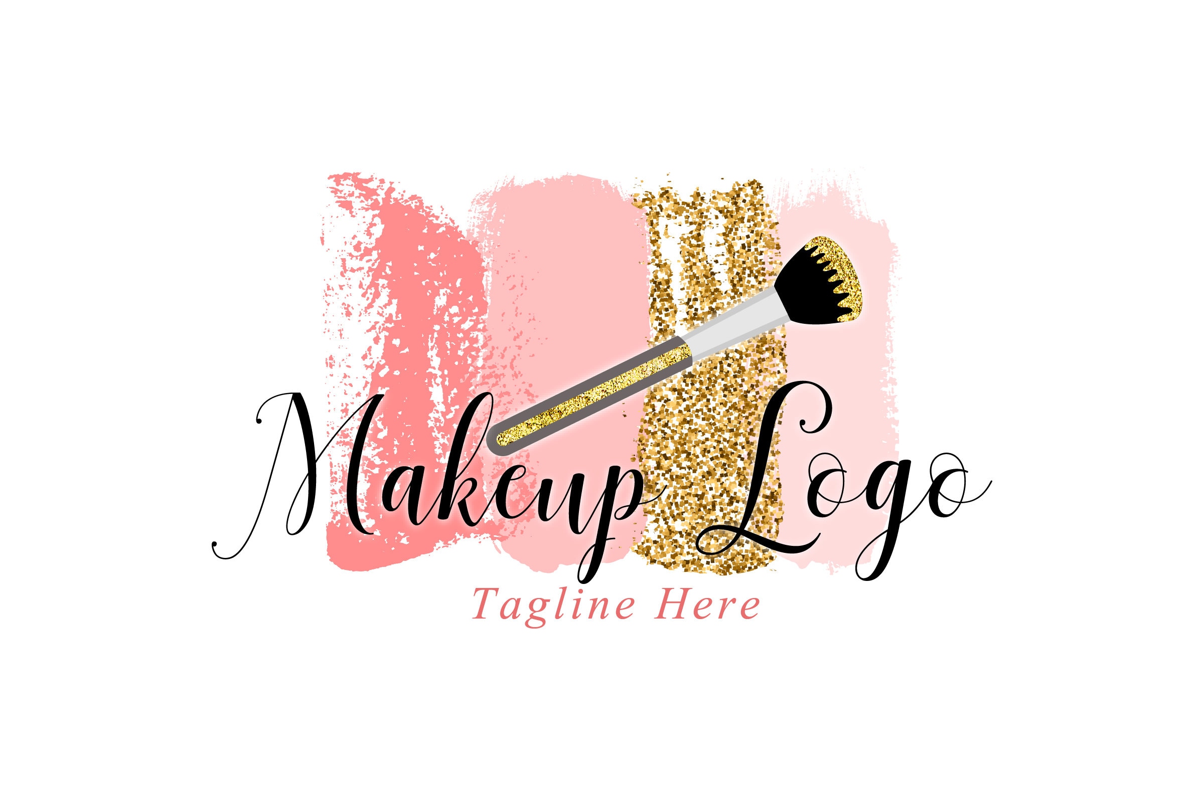 DIGITAL Custom logo design cosmetic brush logo makeup Etsy