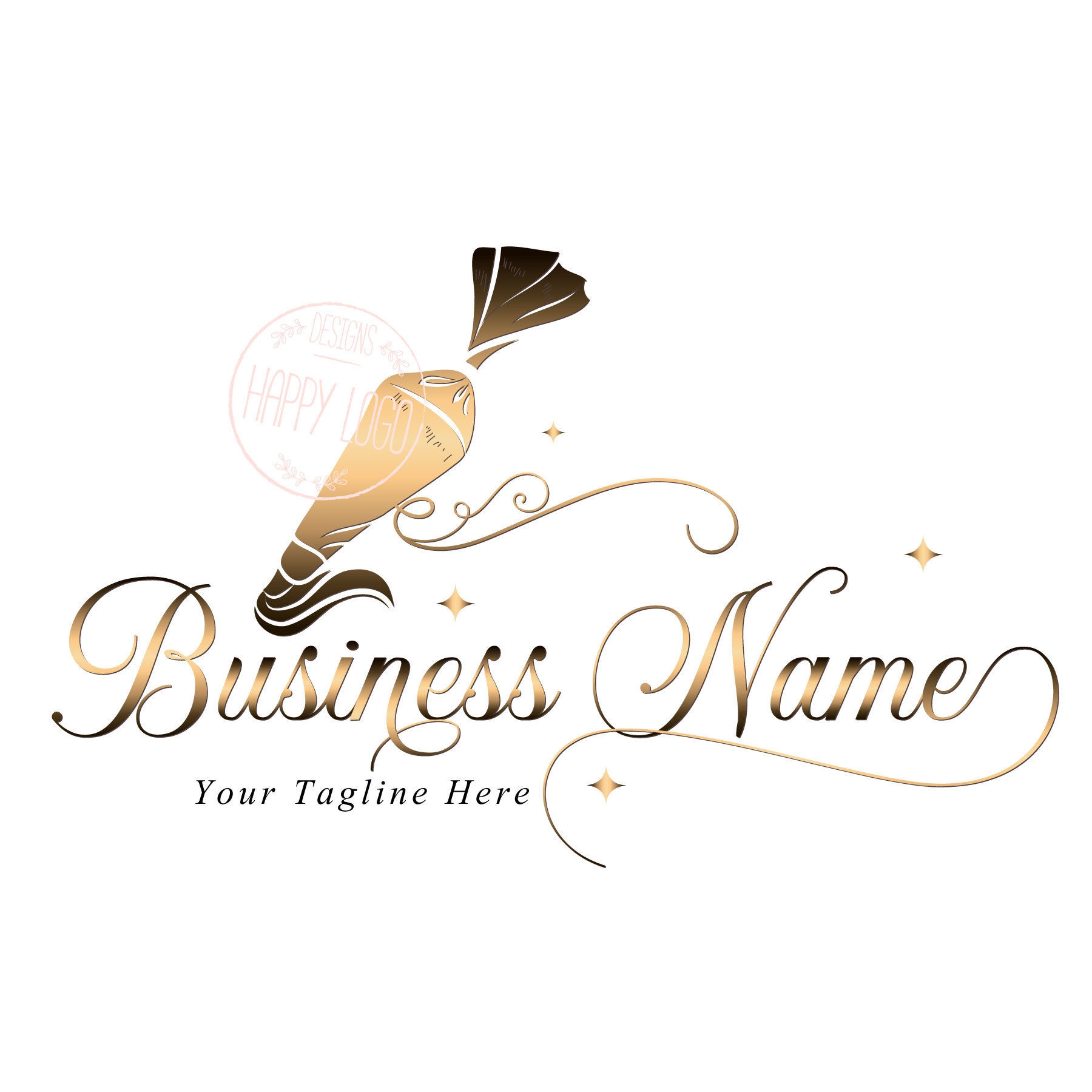 DIGITAL Custom logo design piping bag logo gold piping bag Etsy
