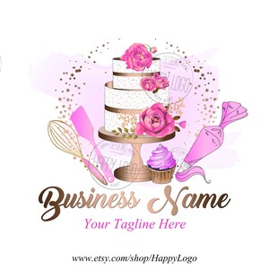 Bakery logo design, cake cupcake bakery logo, vector logo, cake cupcake whisk spatula pipping bag logo, branding package, graphic design