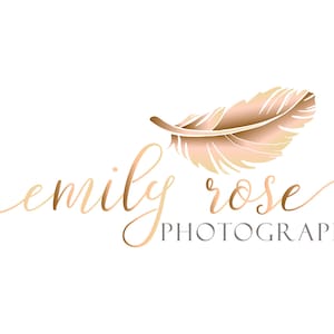 Feather Logo: Boutique Fashion, Beauty Salon Branding (Digital Files)