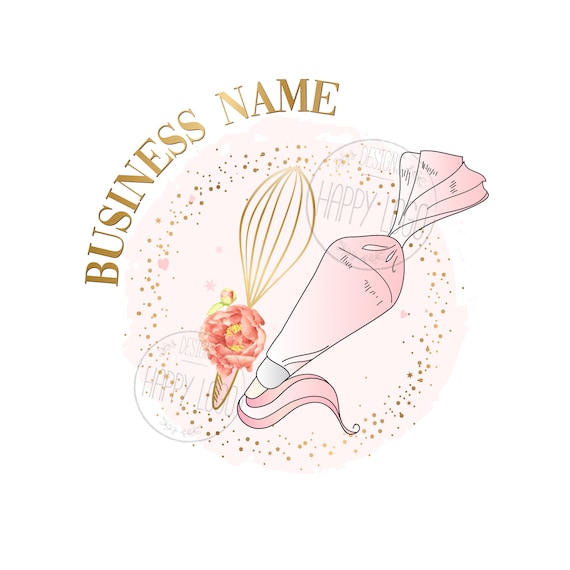 DIGITAL Custom logo design piping bag whisk logo piping bag Etsy