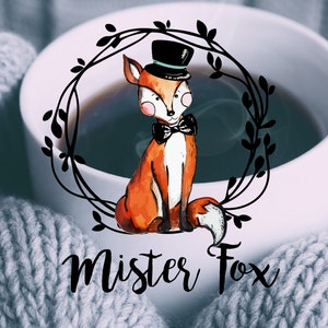 Fox logo, cute logo, fashion boutique logo, fox bow tie logo, business logo design, hat man fox logo, wreath fox logo, branding package image 10