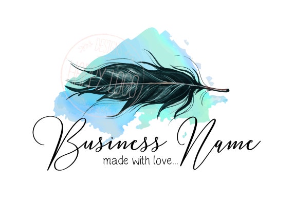 Buy DIGITAL Feather Logo Custom Logo Design Hand Painted Feather Online in  India - Etsy