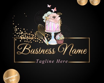 Custom logo, baking logo, Sweets logo, cupcake logo, business bakery, whisk logo, wedding cake logo, cake shop, bakery logo, graphic design