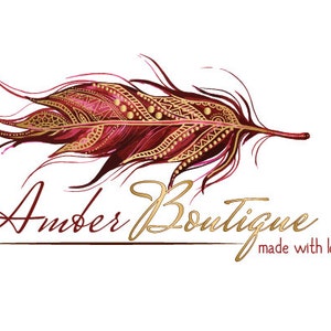 Feather Logo Design: Boutique, Salon Branding (Digital Files)