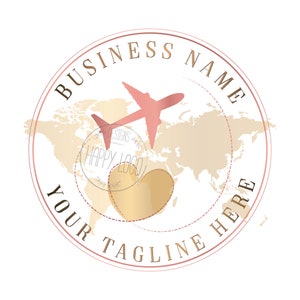 Travel Logo, custom logo design, travel agent logo, travel agency logo, round logo travel, vector branding package, graphic design, voyage
