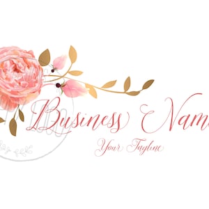 Florist logo, fashion boutique logo, beauty salon logo, watercolor flower logo, botanic decoration, nature botany, vector flower shop