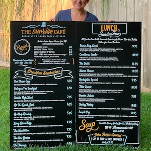 Restaurant Menu Sign • Food Truck Sign • Business Chalkboard Sign • Social Media Sign Custom Chalkboard Menu • Logo Sign • Coffee Shop Sign