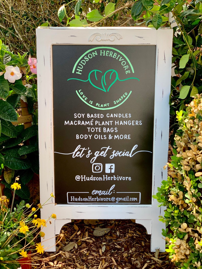 Business Signage Spa Sign Business Aframe Chalkboard Etsy