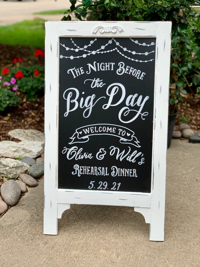 Wedding Sign Chalkboard Easel for Wedding Bride Etsy